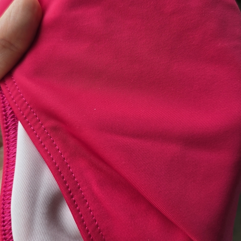 Lands' End▪️Raspberry Pink Bikini Swim Mid-Waist Full Coverage Bottoms - Picture 5 of 5
